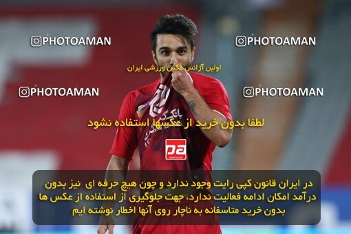 1977719, Tehran, Iran, Iran Football Pro League، Persian Gulf Cup، Week 25، Second Leg، Persepolis 1 v 0 Foulad Khouzestan on 2020/07/18 at Azadi Stadium