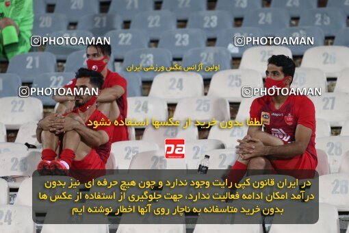1977726, Tehran, Iran, Iran Football Pro League، Persian Gulf Cup، Week 25، Second Leg، Persepolis 1 v 0 Foulad Khouzestan on 2020/07/18 at Azadi Stadium