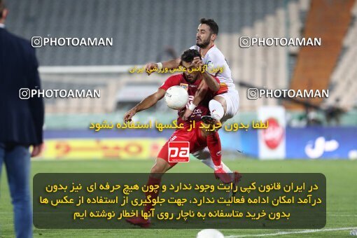 1977825, Tehran, Iran, Iran Football Pro League، Persian Gulf Cup، Week 25، Second Leg، Persepolis 1 v 0 Foulad Khouzestan on 2020/07/18 at Azadi Stadium
