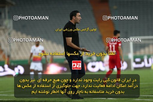 1977849, Tehran, Iran, Iran Football Pro League، Persian Gulf Cup، Week 25، Second Leg، Persepolis 1 v 0 Foulad Khouzestan on 2020/07/18 at Azadi Stadium