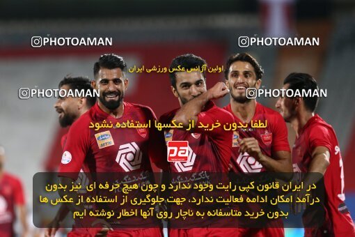 1977861, Tehran, Iran, Iran Football Pro League، Persian Gulf Cup، Week 25، Second Leg، Persepolis 1 v 0 Foulad Khouzestan on 2020/07/18 at Azadi Stadium