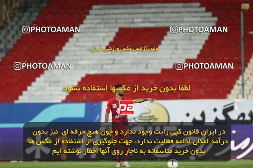 1977894, Tehran, Iran, Iran Football Pro League، Persian Gulf Cup، Week 25، Second Leg، Persepolis 1 v 0 Foulad Khouzestan on 2020/07/18 at Azadi Stadium