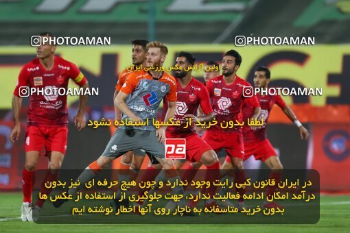 1936609, Iran Football Pro League، Persian Gulf Cup، Week 30، Second Leg، 2020/08/20، Tehran، Azadi Stadium، Persepolis 3 - 0 Saipa