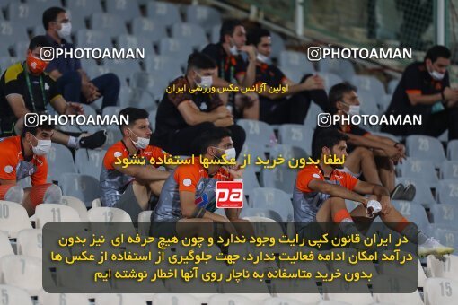 1936613, Iran Football Pro League، Persian Gulf Cup، Week 30، Second Leg، 2020/08/20، Tehran، Azadi Stadium، Persepolis 3 - 0 Saipa