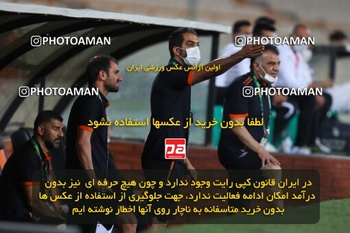 1936615, Iran Football Pro League، Persian Gulf Cup، Week 30، Second Leg، 2020/08/20، Tehran، Azadi Stadium، Persepolis 3 - 0 Saipa