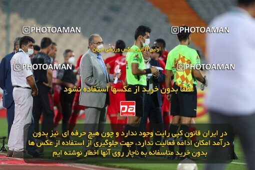 1936623, Iran Football Pro League، Persian Gulf Cup، Week 30، Second Leg، 2020/08/20، Tehran، Azadi Stadium، Persepolis 3 - 0 Saipa