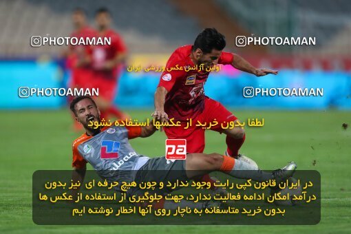 1936637, Iran Football Pro League، Persian Gulf Cup، Week 30، Second Leg، 2020/08/20، Tehran، Azadi Stadium، Persepolis 3 - 0 Saipa