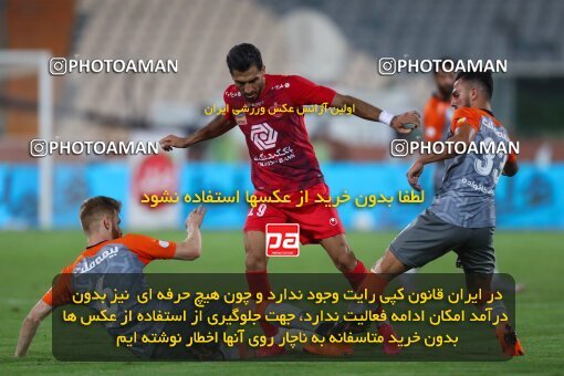 1936643, Iran Football Pro League، Persian Gulf Cup، Week 30، Second Leg، 2020/08/20، Tehran، Azadi Stadium، Persepolis 3 - 0 Saipa