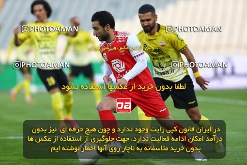 1978422, Tehran, Iran, لیگ برتر فوتبال ایران، Persian Gulf Cup، Week 7، First Leg، Persepolis 0 v 0 Sepahan on 2021/01/05 at Azadi Stadium