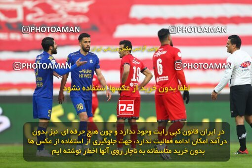 1983280, Tehran, Iran, لیگ برتر فوتبال ایران، Persian Gulf Cup، Week 8، First Leg، Esteghlal 2 v 2 Persepolis on 2021/01/11 at Azadi Stadium