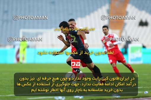 1991928, Tehran, Iran, لیگ برتر فوتبال ایران، Persian Gulf Cup، Week 11، First Leg، Persepolis 2 v 1 Foulad Khouzestan on 2021/01/18 at Azadi Stadium