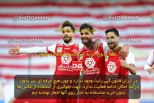 1991932, Tehran, Iran, لیگ برتر فوتبال ایران، Persian Gulf Cup، Week 11، First Leg، Persepolis 2 v 1 Foulad Khouzestan on 2021/01/18 at Azadi Stadium
