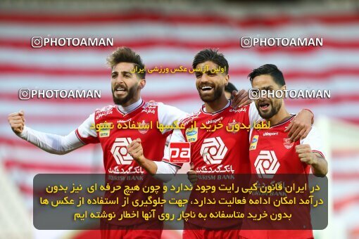 1991933, Tehran, Iran, لیگ برتر فوتبال ایران، Persian Gulf Cup، Week 11، First Leg، Persepolis 2 v 1 Foulad Khouzestan on 2021/01/18 at Azadi Stadium