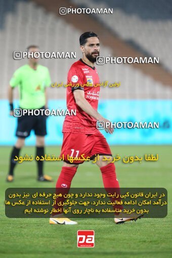 1992565, Tehran, Iran, لیگ برتر فوتبال ایران، Persian Gulf Cup، Week 20، Second Leg، Persepolis 2 v 0 Nassaji Qaemshahr on 2021/04/08 at Azadi Stadium