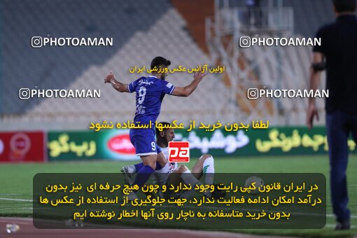 2034538, Tehran, Iran, لیگ برتر فوتبال ایران، Persian Gulf Cup، Week 22، Second Leg، 2021/05/09، Esteghlal 0 - 2 Zob Ahan Esfahan