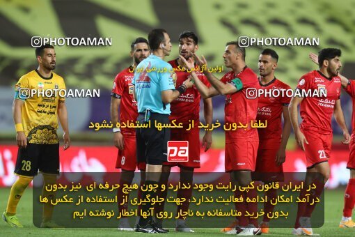 2034953, Isfahan, Iran, لیگ برتر فوتبال ایران، Persian Gulf Cup، Week 22، Second Leg، Sepahan 1 v 1 Persepolis on 2021/05/09 at Naghsh-e Jahan Stadium