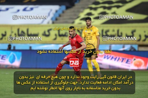 2045119, Isfahan, Iran, لیگ برتر فوتبال ایران، Persian Gulf Cup، Week 22، Second Leg، Sepahan 1 v 1 Persepolis on 2021/05/09 at Naghsh-e Jahan Stadium