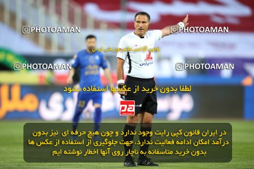 1992246, Tehran, Iran, لیگ برتر فوتبال ایران، Persian Gulf Cup، Week 23، Second Leg، Persepolis 1 v 0 Esteghlal on 2021/05/14 at Azadi Stadium
