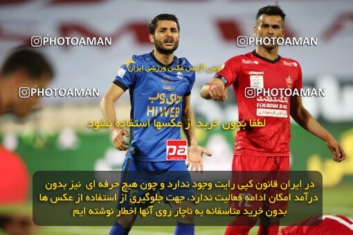 1992359, Tehran, Iran, لیگ برتر فوتبال ایران، Persian Gulf Cup، Week 23، Second Leg، Persepolis 1 v 0 Esteghlal on 2021/05/14 at Azadi Stadium