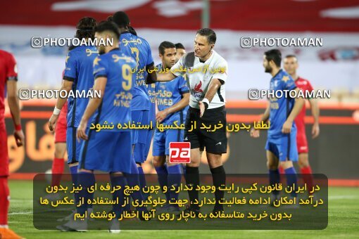 1992491, Tehran, Iran, لیگ برتر فوتبال ایران، Persian Gulf Cup، Week 23، Second Leg، Persepolis 1 v 0 Esteghlal on 2021/05/14 at Azadi Stadium