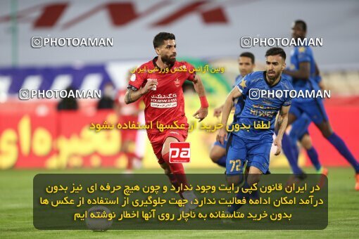 1996878, Tehran, Iran, لیگ برتر فوتبال ایران، Persian Gulf Cup، Week 23، Second Leg، Persepolis 1 v 0 Esteghlal on 2021/05/14 at Azadi Stadium