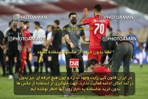 1996910, Tehran, Iran, لیگ برتر فوتبال ایران، Persian Gulf Cup، Week 23، Second Leg، Persepolis 1 v 0 Esteghlal on 2021/05/14 at Azadi Stadium