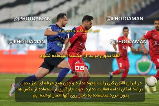1942898, Tehran, Iran, لیگ برتر فوتبال ایران، Persian Gulf Cup، Week 12، First Leg، 2021/12/29، Esteghlal 1 - 0 Foulad Khouzestan