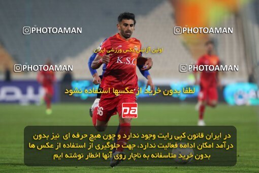 1942903, Tehran, Iran, لیگ برتر فوتبال ایران، Persian Gulf Cup، Week 12، First Leg، 2021/12/29، Esteghlal 1 - 0 Foulad Khouzestan