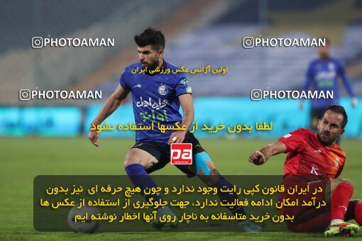 1942905, Tehran, Iran, لیگ برتر فوتبال ایران، Persian Gulf Cup، Week 12، First Leg، 2021/12/29، Esteghlal 1 - 0 Foulad Khouzestan