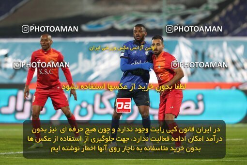 1942909, Tehran, Iran, لیگ برتر فوتبال ایران، Persian Gulf Cup، Week 12، First Leg، 2021/12/29، Esteghlal 1 - 0 Foulad Khouzestan