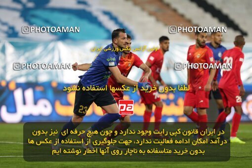 1942913, Tehran, Iran, لیگ برتر فوتبال ایران، Persian Gulf Cup، Week 12، First Leg، 2021/12/29، Esteghlal 1 - 0 Foulad Khouzestan