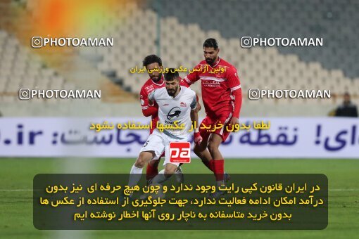 1943147, Tehran, Iran, لیگ برتر فوتبال ایران، Persian Gulf Cup، Week 13، First Leg، 2022/01/03، Persepolis 2 - 1 Tractor Sazi