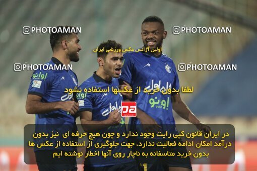1950540, Tehran, Iran, لیگ برتر فوتبال ایران، Persian Gulf Cup، Week 14، First Leg، Esteghlal 3 v 2 Mes Rafsanjan on 2022/01/08 at Azadi Stadium