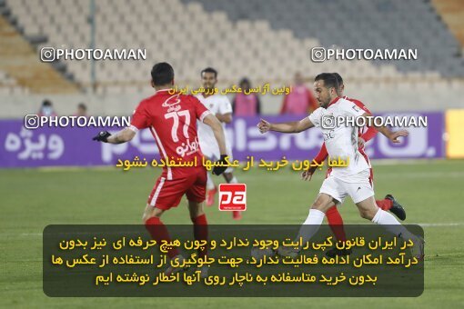 1998564, Tehran, Iran, لیگ برتر فوتبال ایران، Persian Gulf Cup، Week 16، Second Leg، Persepolis 1 v 0 Foulad Khouzestan on 2022/01/22 at Azadi Stadium