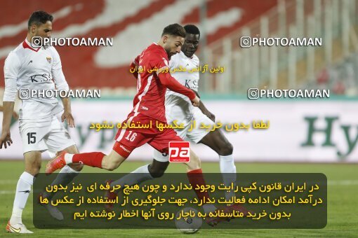 1998591, Tehran, Iran, لیگ برتر فوتبال ایران، Persian Gulf Cup، Week 16، Second Leg، Persepolis 1 v 0 Foulad Khouzestan on 2022/01/22 at Azadi Stadium