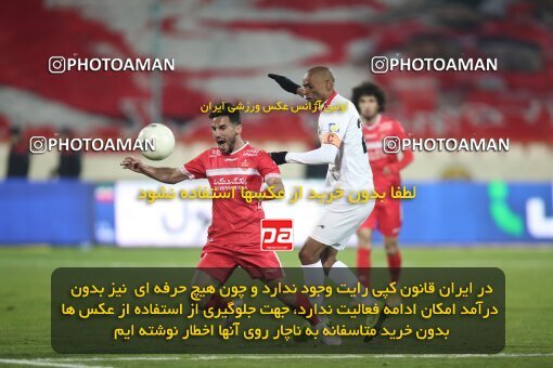 1950575, Tehran, Iran, لیگ برتر فوتبال ایران، Persian Gulf Cup، Week 16، Second Leg، Persepolis 1 v 0 Foulad Khouzestan on 2022/01/22 at Azadi Stadium