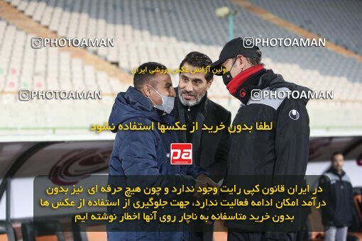 1950584, Tehran, Iran, لیگ برتر فوتبال ایران، Persian Gulf Cup، Week 16، Second Leg، Persepolis 1 v 0 Foulad Khouzestan on 2022/01/22 at Azadi Stadium