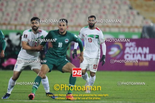 1915926, مرحله نهایی مسابقات فوتبال مقدماتی جام جهانی ۲۰۲۲ قطر و مقدماتی جام ملتهای ۲۰۲۳ آسیا، گروه A، , 1400/11/07، ایران، تهران، ورزشگاه آزادی، ایران ۱ - ۰ عراق