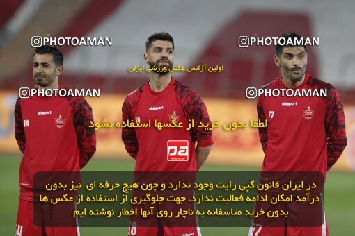 1998849, Tehran, Iran, لیگ برتر فوتبال ایران، Persian Gulf Cup، Week 18، Second Leg، Persepolis 2 v 0 Aluminium Arak on 2022/02/18 at Azadi Stadium