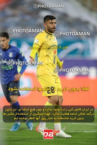 1922698, لیگ برتر فوتبال ایران، Persian Gulf Cup، Week 19، Second Leg، 2022/02/23، Tehran، Azadi Stadium، Esteghlal 1 - 0 Fajr-e Sepasi Shiraz