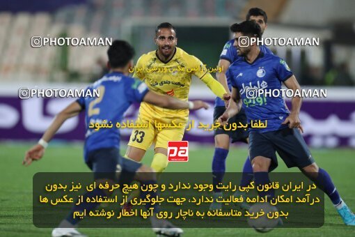 1922787, Tehran, Iran, لیگ برتر فوتبال ایران، Persian Gulf Cup، Week 19، Second Leg، Esteghlal 1 v 0 Fajr-e Sepasi Shiraz on 2022/02/23 at Azadi Stadium