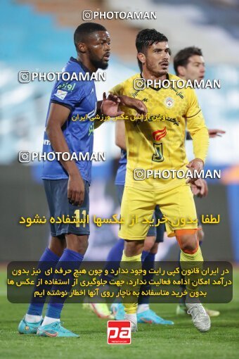 1922844, Tehran, Iran, لیگ برتر فوتبال ایران، Persian Gulf Cup، Week 19، Second Leg، Esteghlal 1 v 0 Fajr-e Sepasi Shiraz on 2022/02/23 at Azadi Stadium