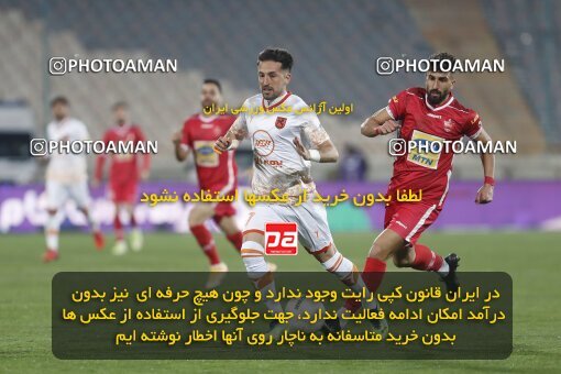 1999610, لیگ برتر فوتبال ایران، Persian Gulf Cup، Week 20، Second Leg، 2022/02/28، Tehran، Azadi Stadium، Persepolis 3 - ۱ Mes Rafsanjan
