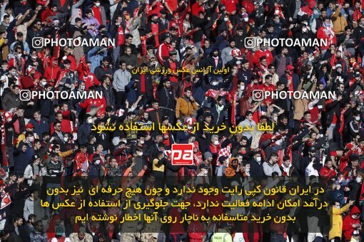 1999899, Tehran, Iran, لیگ برتر فوتبال ایران، Persian Gulf Cup، Week 23، Second Leg، Persepolis 1 v 1 Esteghlal on 2022/03/17 at Azadi Stadium