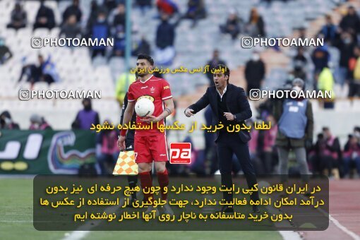 1999937, Tehran, Iran, لیگ برتر فوتبال ایران، Persian Gulf Cup، Week 23، Second Leg، Persepolis 1 v 1 Esteghlal on 2022/03/17 at Azadi Stadium