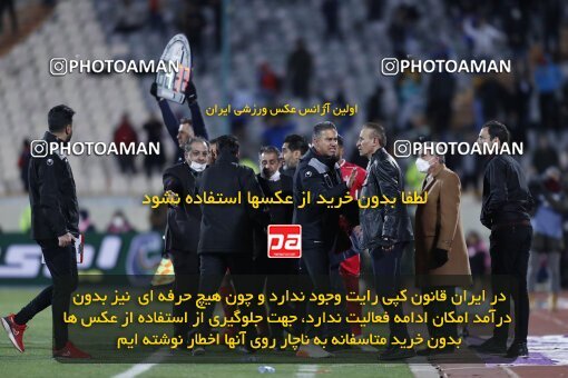 2000039, Tehran, Iran, لیگ برتر فوتبال ایران، Persian Gulf Cup، Week 23، Second Leg، Persepolis 1 v 1 Esteghlal on 2022/03/17 at Azadi Stadium