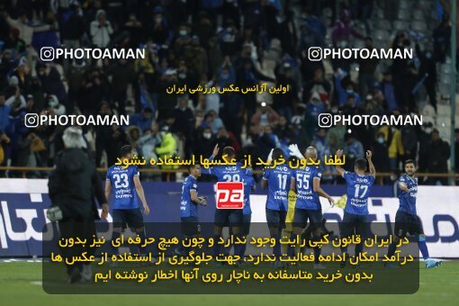 2000061, Tehran, Iran, لیگ برتر فوتبال ایران، Persian Gulf Cup، Week 23، Second Leg، Persepolis 1 v 1 Esteghlal on 2022/03/17 at Azadi Stadium