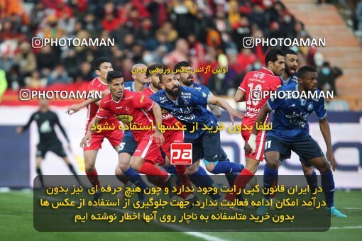 1945850, Tehran, Iran, لیگ برتر فوتبال ایران، Persian Gulf Cup، Week 23، Second Leg، Persepolis 1 v 1 Esteghlal on 2022/03/17 at Azadi Stadium