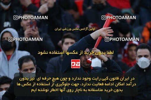 1922375, Tehran, Iran, لیگ برتر فوتبال ایران، Persian Gulf Cup، Week 23، Second Leg، Persepolis 1 v 1 Esteghlal on 2022/03/17 at Azadi Stadium