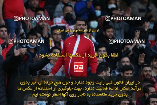 1922377, Tehran, Iran, لیگ برتر فوتبال ایران، Persian Gulf Cup، Week 23، Second Leg، Persepolis 1 v 1 Esteghlal on 2022/03/17 at Azadi Stadium